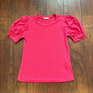 Pink Puff Sleeve Top